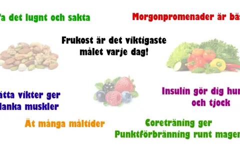Frukost är det viktigaste målet varje dag! Bilden visar nötter, bär och grönsaker som inspiration för hälsosamma frukostar för viktminskning.